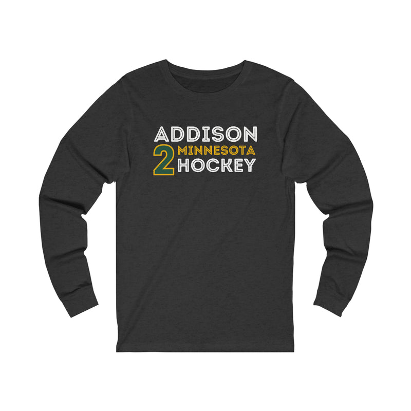 Addison 2 Minnesota Hockey Grafitti Wall Design Unisex Jersey Long Sleeve Shirt