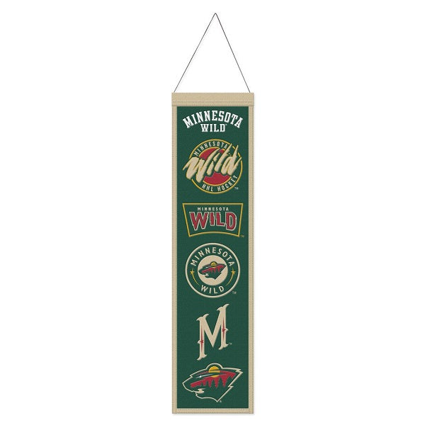 Minnesota Wild Logos Wool Banner, 8x32"