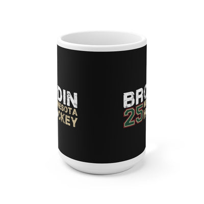 Brodin 25 Minnesota Hockey Ceramic Coffee Mug In Black, 15oz