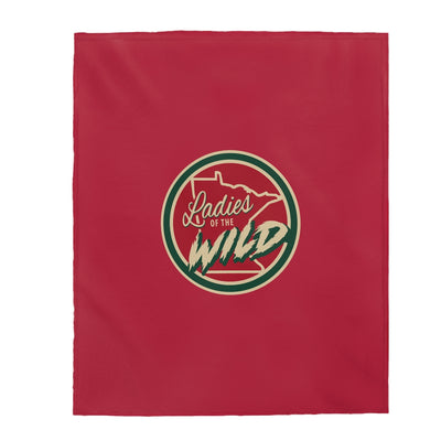 Ladies Of The Wild Velveteen Plush Blanket In Iron Range Red