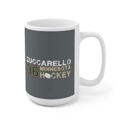 Zuccarello 36 Minnesota Hockey Ceramic Coffee Mug In Gray, 15oz