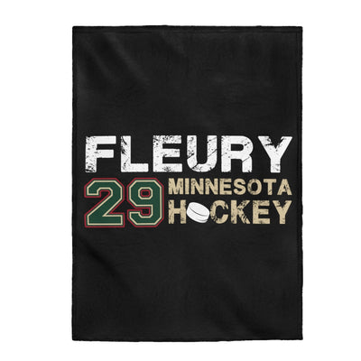 Fleury 29 Minnesota Hockey Velveteen Plush Blanket