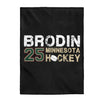 Brodin 25 Minnesota Hockey Velveteen Plush Blanket