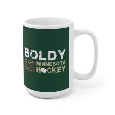 Boldy 12 Minnesota Hockey Ceramic Coffee Mug In Forest Green, 15oz