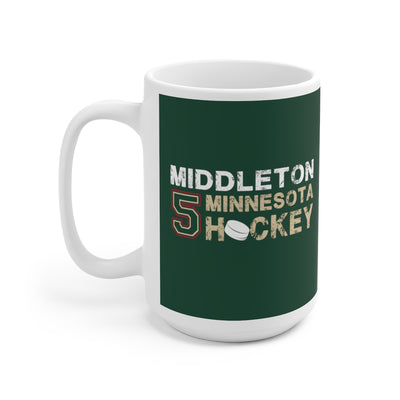 Middleton 5 Minnesota Hockey Ceramic Coffee Mug In Forest Green, 15oz