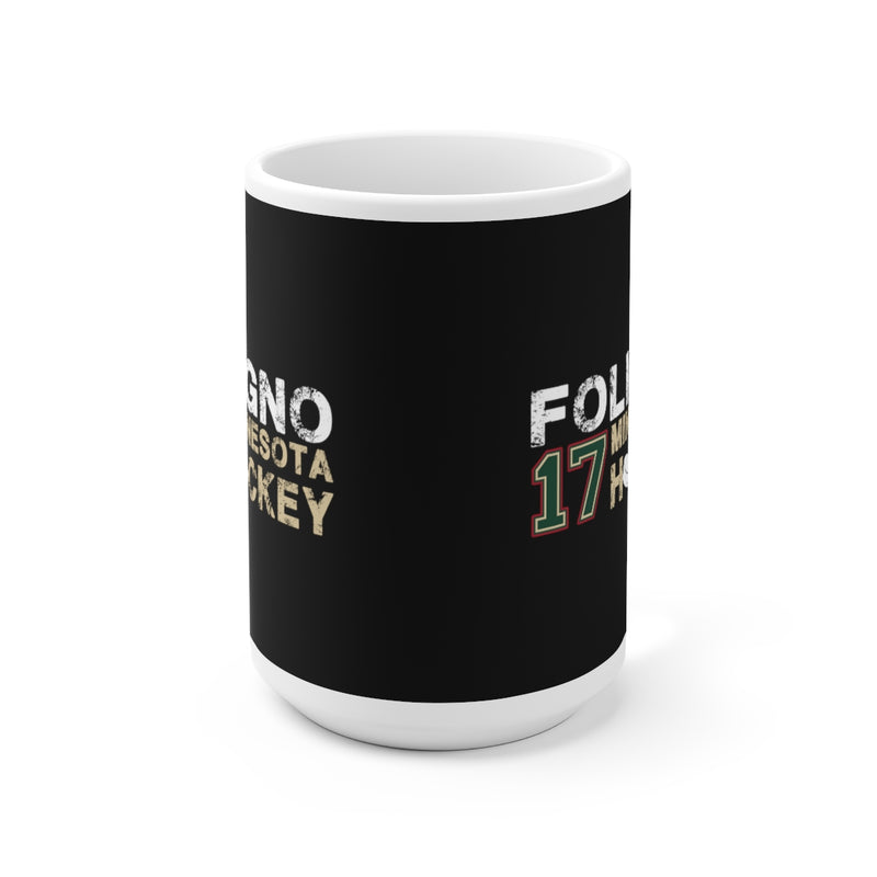 Foligno 17 Minnesota Hockey Ceramic Coffee Mug In Black, 15oz