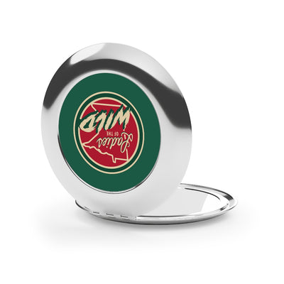 Ladies Of The Wild Compact Travel Mirror In Forest Green