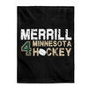 Merrill 4 Minnesota Hockey Velveteen Plush Blanket