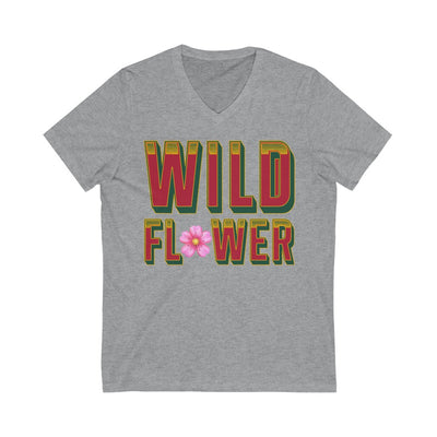 "Wild Flower" Unisex Jersey V-Neck Tee