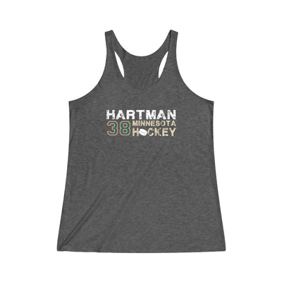 Hartman 38 Minnesota Hockey Women's Tri-Blend Racerback Tank Top
