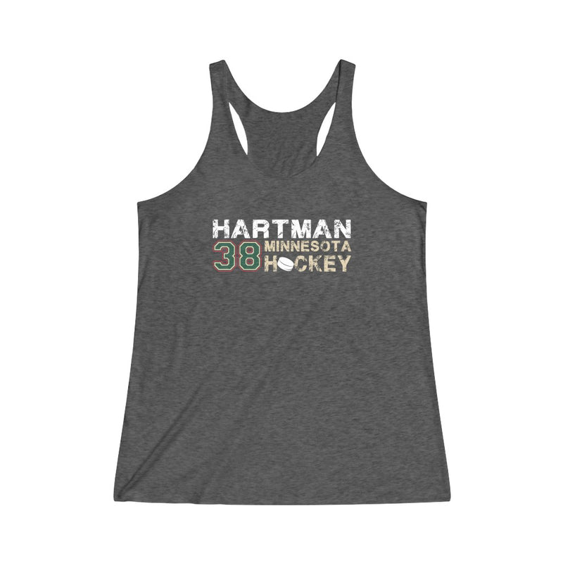 Hartman 38 Minnesota Hockey Women's Tri-Blend Racerback Tank Top