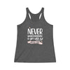 "Never Underestimate A Girl With Hockey Stick" Women's Tri-Blend Racerback Tank Top