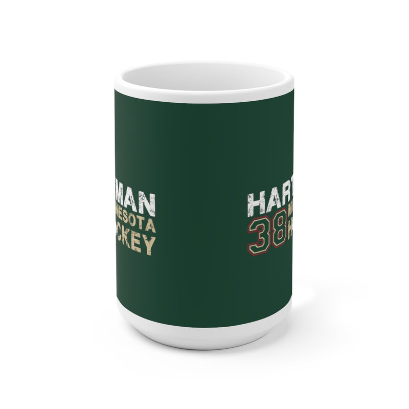 Hartman 38 Minnesota Hockey Ceramic Coffee Mug In Forest Green, 15oz