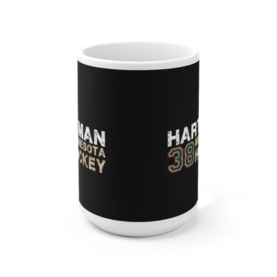 Hartman 38 Minnesota Hockey Ceramic Coffee Mug In Black, 15oz