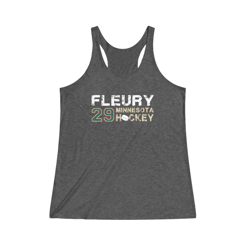 Fleury 29 Minnesota Hockey Women's Tri-Blend Racerback Tank Top