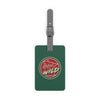 Ladies Of The Wild Leather Luggage Tag In Forest Green
