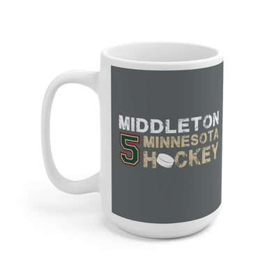 Middleton 5 Minnesota Hockey Ceramic Coffee Mug In Gray, 15oz