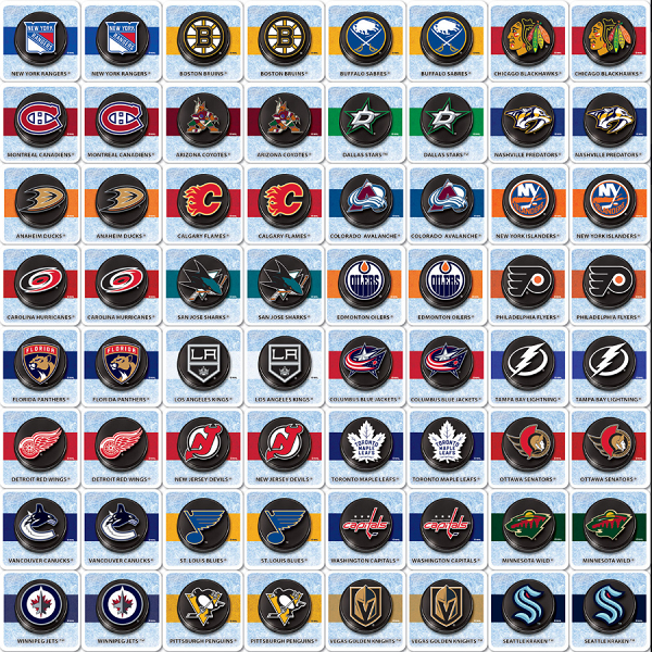 NHL All 32 Teams Matching Board Game
