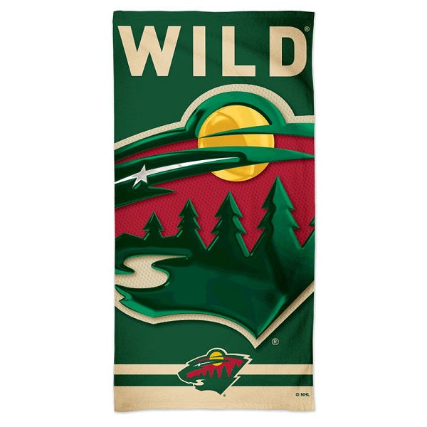 Minnesota Wild Spectra Beach Towel, 30x60 Inch