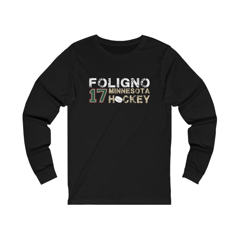 Foligno 17 Minnesota Hockey Unisex Jersey Long Sleeve Shirt