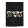 Zuccarello 36 Minnesota Hockey Velveteen Plush Blanket