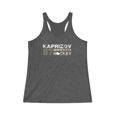 Kaprizov 97 Minnesota Hockey Women's Tri-Blend Racerback Tank Top
