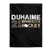 Duhaime 21 Minnesota Hockey Velveteen Plush Blanket