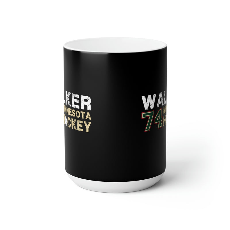 Walker 74 Minnesota Hockey Ceramic Coffee Mug In Black, 15oz