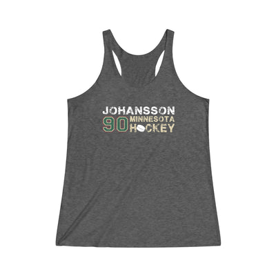 Johansson 90 Minnesota Hockey Women's Tri-Blend Racerback Tank Top