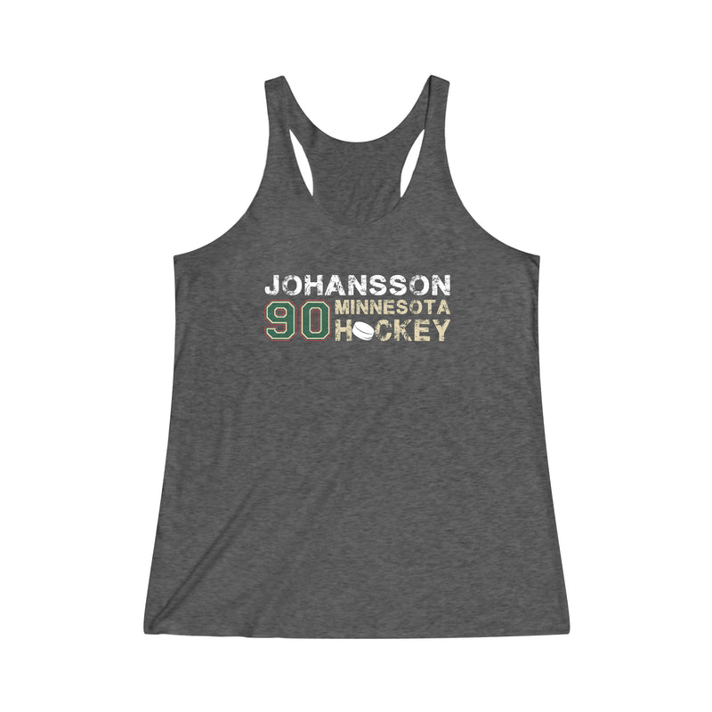 Johansson 90 Minnesota Hockey Women's Tri-Blend Racerback Tank Top