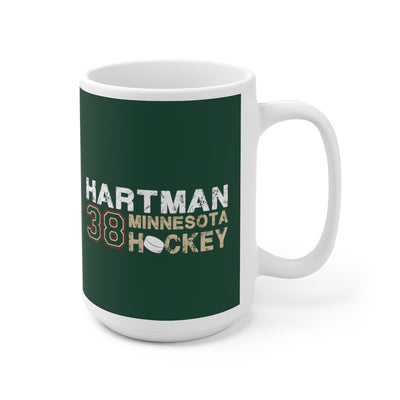 Hartman 38 Minnesota Hockey Ceramic Coffee Mug In Forest Green, 15oz