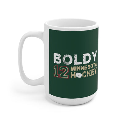 Boldy 12 Minnesota Hockey Ceramic Coffee Mug In Forest Green, 15oz
