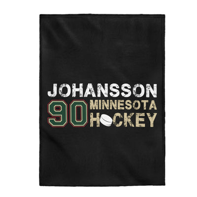 Johansson 90 Minnesota Hockey Velveteen Plush Blanket