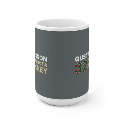 Gustavsson 32 Minnesota Hockey Ceramic Coffee Mug In Gray, 15oz