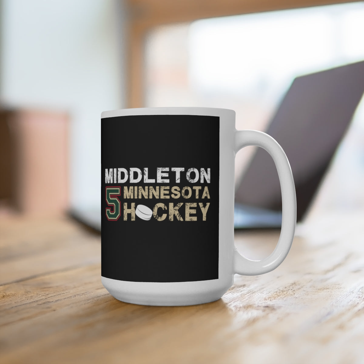 Middleton 5 Minnesota Hockey Ceramic Coffee Mug In Black, 15oz