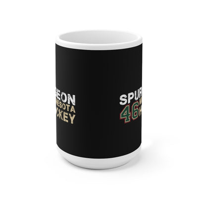 Spurgeon 46 Minnesota Hockey Ceramic Coffee Mug In Black, 15oz