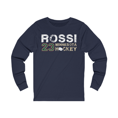 Rossi 23 Minnesota Hockey Unisex Jersey Long Sleeve Shirt
