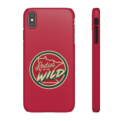 Ladies Of The Wild Snap Phone Cases In Iron Range Red