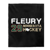 Fleury 29 Minnesota Hockey Velveteen Plush Blanket