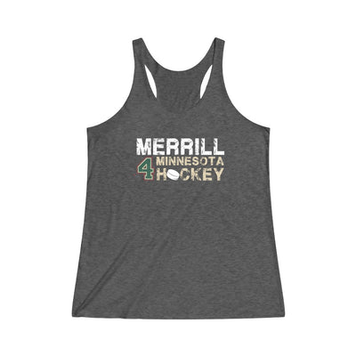 Merrill 4 Minnesota Hockey Women's Tri-Blend Racerback Tank Top