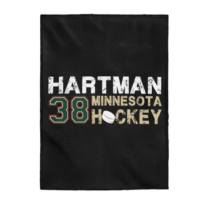 Hartman 38 Minnesota Hockey Velveteen Plush Blanket