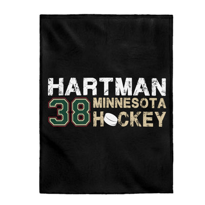 Hartman 38 Minnesota Hockey Velveteen Plush Blanket