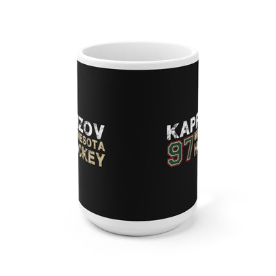 Kaprizov 97 Minnesota Hockey Ceramic Coffee Mug In Black, 15oz