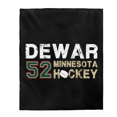 Dewar 52 Minnesota Hockey Velveteen Plush Blanket