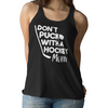"Don't Puck With A Hockey Mom" Women's Tri-Blend Racerback Tank Top